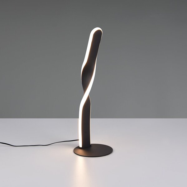 Reality Leuchten LED stolna lampa Ginko, mat crna, metalna, visina 40,5 cm, Crno, Dnevni boravak/blagovaonica, Metal