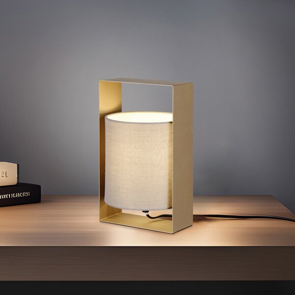Reality Leuchten Stolna lampa Pail, kava, metal, visina 27 cm, Smeđa / hrđa, Dnevni boravak/blagovaonica, Metal
