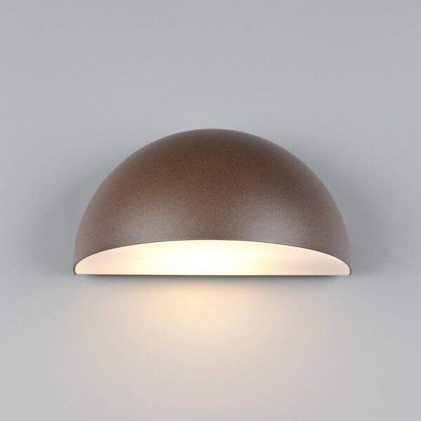 Trio Lighting Maas vanjska zidna svjetiljka, hrđavo smeđa, lijevani aluminij, E27, prigušiva, Smeđa / hrđa, Aluminij