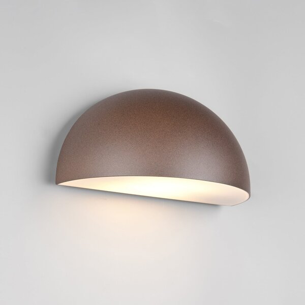 Trio Lighting Maas vanjska zidna svjetiljka, hrđavo smeđa, lijevani aluminij, E27, prigušiva, Smeđa / hrđa, Aluminij