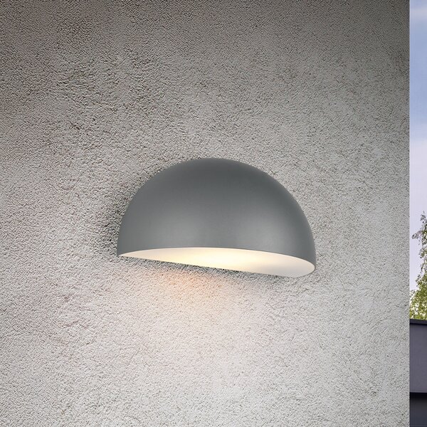 Trio Lighting Maas vanjska zidna svjetiljka, antracit, lijevani aluminij, E27, prigušiva, Sivo, Aluminij