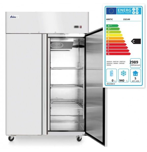 Zamrzivač, Dvostruka Vrata, 1240L, Arktic, GN 2/1, 230V/980W, 1314x800x2082mm