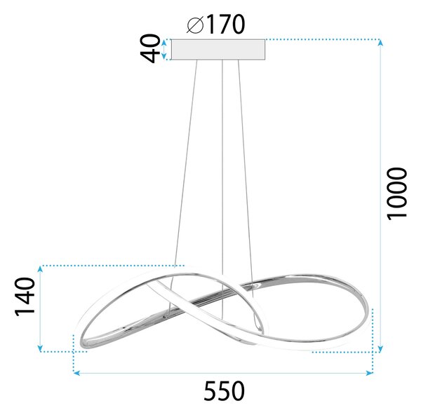 Lampa Viseća LED APP1601-CP GOLD