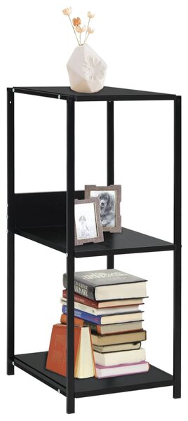 VidaXL Male ravne police za knjige crne 33,5 x 39,6 x 79,7 cm iverica