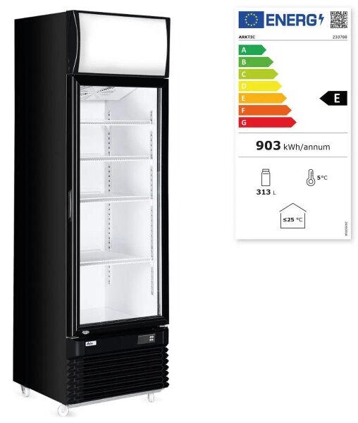 Barski Hladnjak sa Osvijetljenim Zaslonom, Jedno Vrata, Arctic, 254L, 230V/250W, 578x605x1980mm