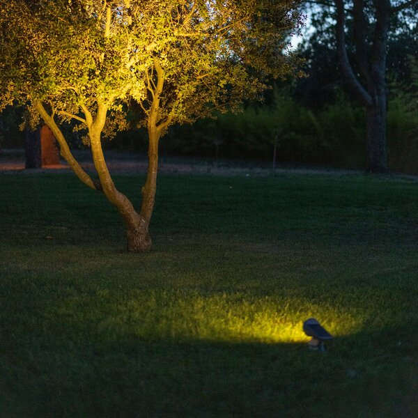 Les Jardins LED solarni reflektor OJE, sivi, prigušivač dnevnog svjetla, senzor s timerom, prigušiva, Sivo, Plastika, Solarna svjetla