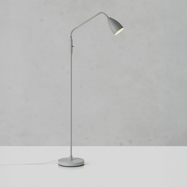 Markslöjd LED podna lampa Patro, siva, metalna, prigušljiva, prigušiva, Sivo, Dnevni boravak/blagovaonica, Metal