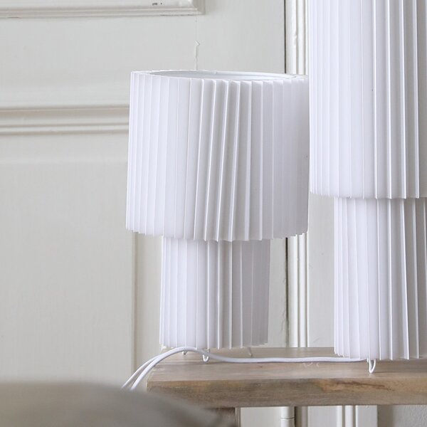 Markslöjd stolna lampa Catis, bijela, visina 32 cm, tekstil, E27, Bijela, Dnevni boravak/blagovaonica, Plastika