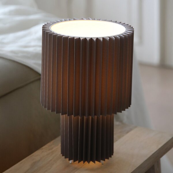Markslöjd stolna lampa Catis, siva, visina 32 cm, tekstil, E27, Sivo, Dnevni boravak/blagovaonica, Plastika