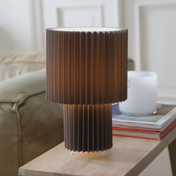 Markslöjd stolna lampa Catis, siva, visina 32 cm, tekstil, E27, Sivo, Dnevni boravak/blagovaonica, Plastika