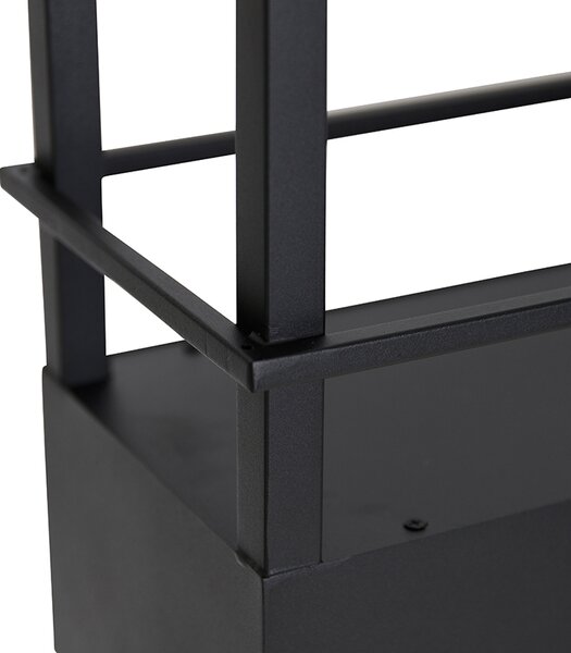 Industrijska viseća svjetiljka crna s policom 4-svjetla GU10 - Cage Rack