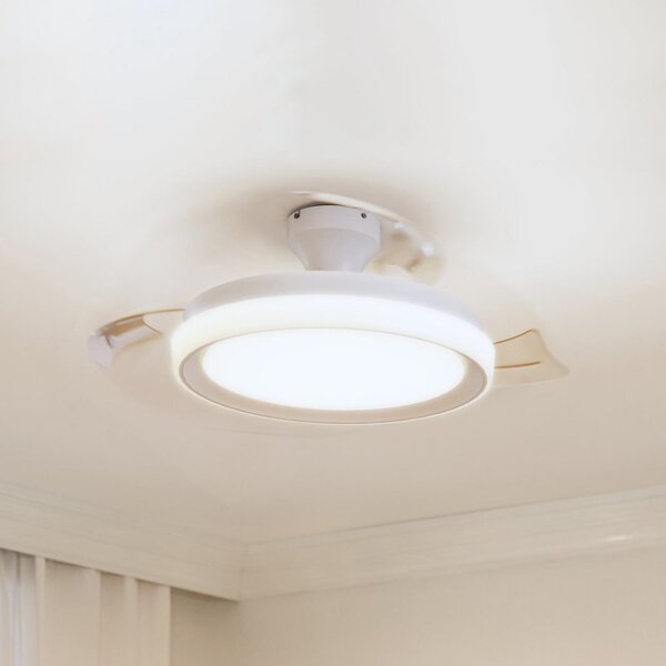 Philips Bliss LED stropni ventilator, bijeli, DC, tih, prigušiva, Bijela, Dnevni boravak/blagovaonica, Metal