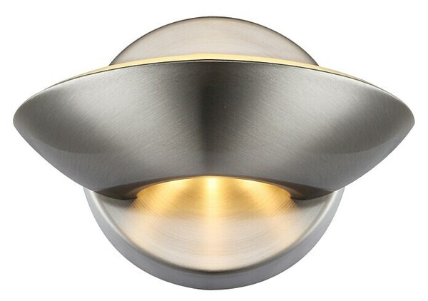 Globo Zidna LED svjetiljka Sammy (7,5 W, Mat nikal, Prozirno, Topla bijela)