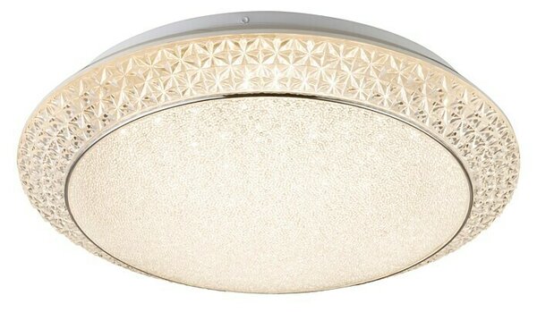 Globo Okrugla stropna LED svjetiljka (Ø x V: 410 mm x 10 cm, 28 W, Bijele boje, Prozirno)