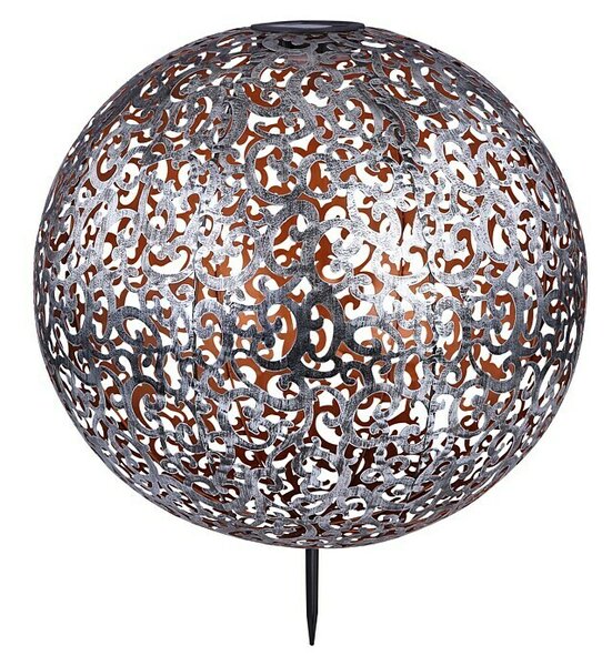 Globo Dekorativna solarna svjetiljka (0,12 W, Srebrne boje, IP44, Ø x V: 40 x 50 cm)