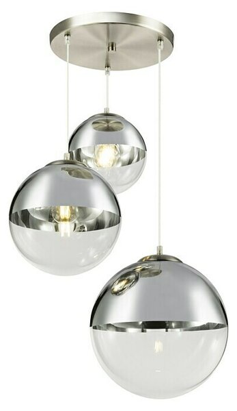 Globo Visilica (Visina: 120 cm, Krom, Mat nikal, Prozirno, 3 Kom.)
