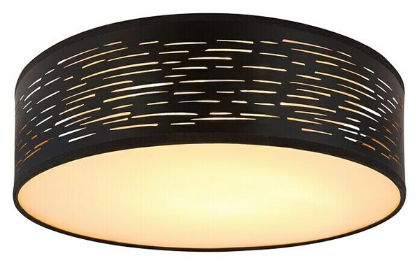 Globo Okrugla stropna LED svjetiljka Tunno (Ø x V: 380 mm x 13 cm, Crno-zlatno)