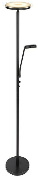 Globo Podna LED svjetiljka Ernst (18 W, Ø x V: 26 x 180 cm, Crna, Opal, Topla bijela)
