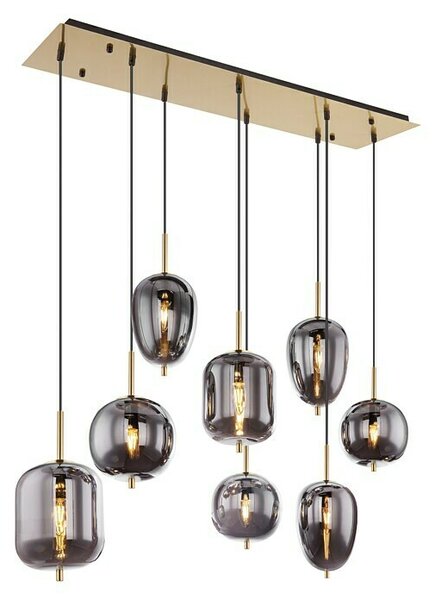 Globo Viseća LED svjetiljka Blacky (Broj žarulja: 8 Kom., Mjedena, 320 W, D x Š x V: 102,5 x 34 x 120 cm, E14)