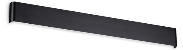 IDEAL LUX Ideal Lux Delta LED zidna svjetiljka, crna, širina 83 cm, 3.000 K, Crno, Dnevni boravak/blagovaonica, Aluminij, Zidni kvadrat