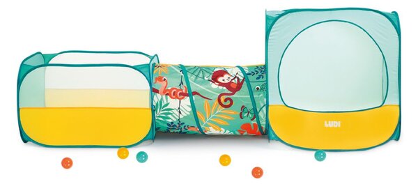 LUDI Pop up bazen za igru s loptama, tunelom i šatorom