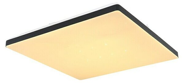 Globo LED stropna svjetiljka Ully (24 W, D x Š x V: 48,5 x 48,5 x 6 cm, Bijela, Crna)