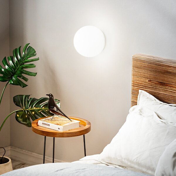 IDEAL LUX Ideal Lux zidna svjetiljka Mapa Ø 15 cm, G9, bijela, staklo, kugla, prigušiva, Bijela, Dnevni boravak/blagovaonica, Staklo, Metak