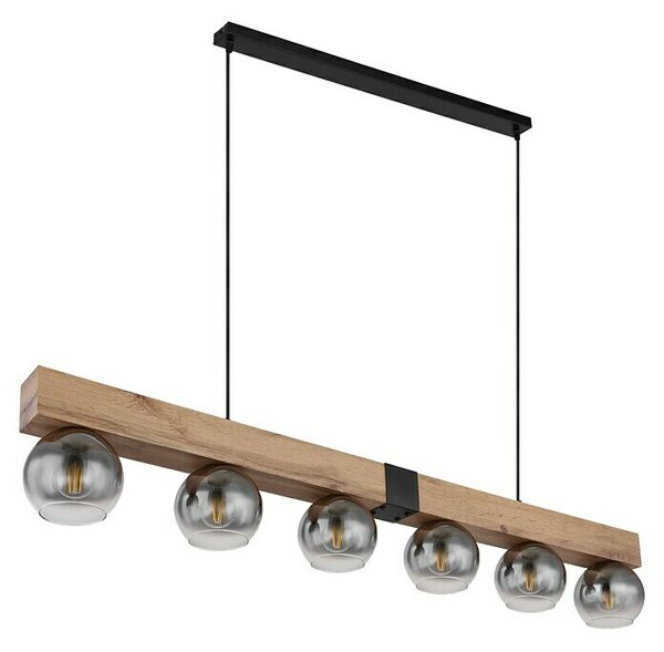 Globo Visilica Moitas (40 W, D x Š x V: 140 x 15 x 120 cm, Broj žarulja: 6 Kom., Crna, E27)