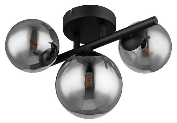 Globo Riha LED stropna svjetiljka Riha (3,5 W, D x Š x V: 28,5 x 23,5 x 20 cm, Crna, Topla bijela)
