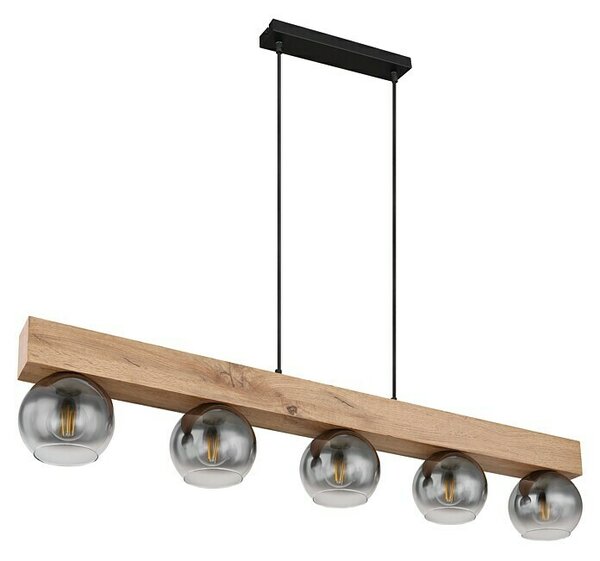 Globo Visilica Moitas (40 W, D x Š x V: 115 x 15 x 120 cm, Broj žarulja: 5 Kom., Crna, E27)