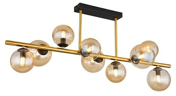 Globo Riha LED stropna svjetiljka (3,5 W, D x Š x V: 87 x 28 x 37 cm, Crna, Zlatna, Topla bijela)