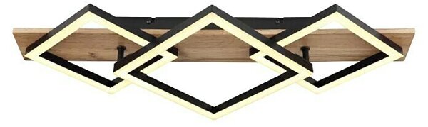 Globo LED stropna svjetiljka Beatrix (24 W, Topla bijela, Crna, D x Š x V: 610 x 310 x 85 mm, 3 Kom.)