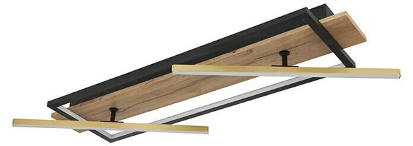 Globo LED stropna svjetiljka Beatrix (32 W, Topla bijela, Crna, D x Š x V: 815 x 405 x 90 mm)