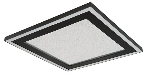 Globo LED stropna svjetiljka Davies (24 W, D x Š x V: 33 x 33 x 3,5 cm, Crna, Neutralno bijelo)