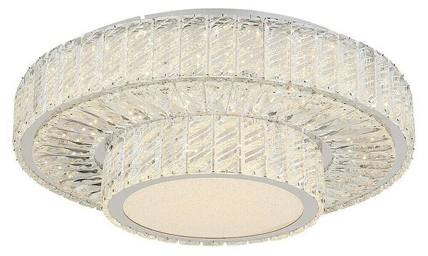 Globo Mucky Okrugla stropna LED svjetiljka (50 W, Ø x V: 50 x 17,3 cm, Srebrna, Topla bijela)
