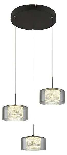 Globo LED viseća svjetiljka Fogsy (24 W, Ø x V: 40 x 150 cm, Siva, Crna, Topla bijela)