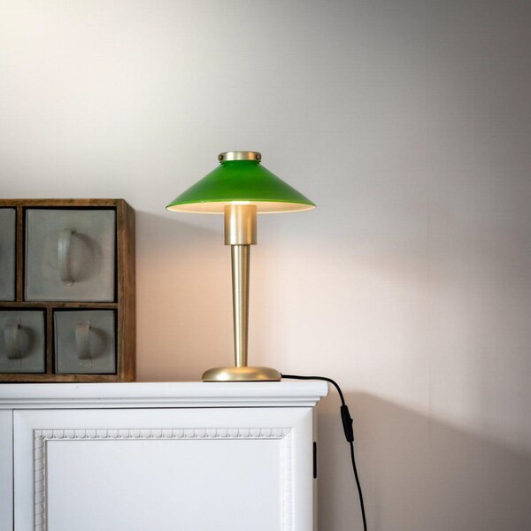 PR Home stolna lampa August, boja mesinga/zelena, 34 cm, metal, Zelena, Dnevni boravak/blagovaonica, Metal