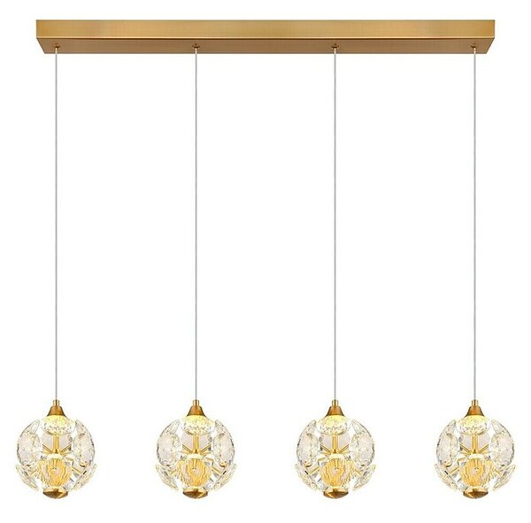 Globo Virina Viseća LED svjetiljka (32 W, D x Š x V: 93 x 15 x 150 cm, Zlatna)