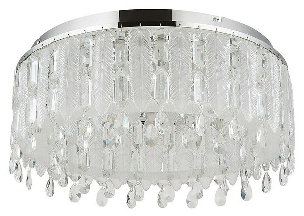 Globo Klunka Okrugla stropna LED svjetiljka (58 W, Ø x V: 60 x 26,5 cm, Srebrna, Topla bijela)