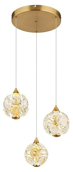 Globo Virina LED viseća svjetiljka (24 W, Ø x V: 42 x 150 cm, Zlatna)
