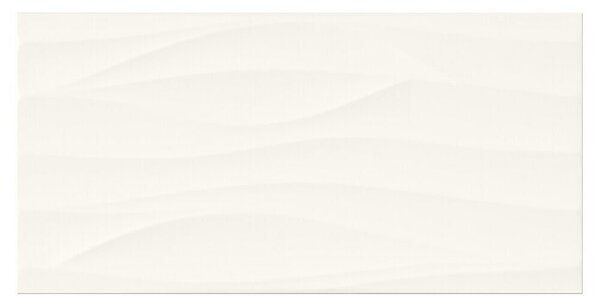Cersanit Zidna pločica Wave (59,8 x 29,8 cm, Bijela, Svilenkasti sjaj)