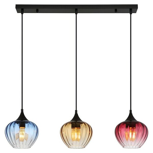 Globo Viseća LED svjetiljka Sander (60 W, D x Š x V: 80 x 18 x 150 cm, Raznobojno, Crna)