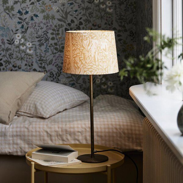PR Home stolna lampa BASE ELDERTREE, žuta, visina 58 cm, tkanina, Žuta, Dnevni boravak/blagovaonica, Metal