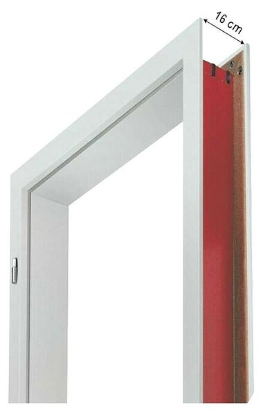 Doornite Dovratnik (850 x 2.000 mm, Debljina stijenke: 16 cm, Smjer otvaranja: Lijevo, Bijela)