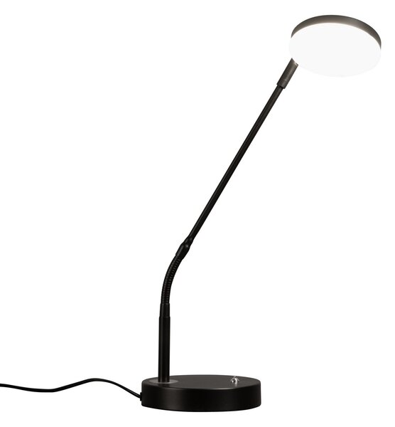 FISCHER & HONSEL LED stolna lampa Sorento, pješčano crna, visina 48 cm, CCT prigušivač, prigušiva, Crno, Dnevni boravak/blagovaonica, Metal