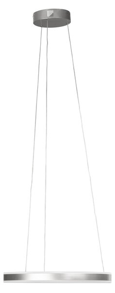 FISCHER & HONSEL Sirko LED viseća svjetiljka, Ø 50 cm, boja nikla, metal, CCT, prigušiva, Metalik, Dnevni boravak/blagovaonica, Metal