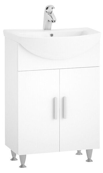 Kupaonski komplet Picco (Ukupna širina kupaonskog namještaja: 57 cm, Bijela, Sjaj)