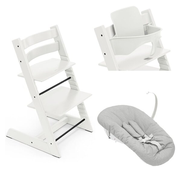 STOKKE hranilica Tripp Trapp set 3v1 white/grey