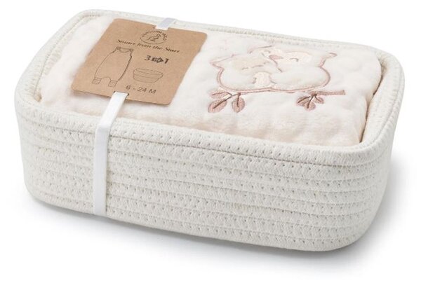 KENGURU GOLD Poklon košara; Vreća za spavanje TOG2, "Popcorn-owl", 6-24m KG4001