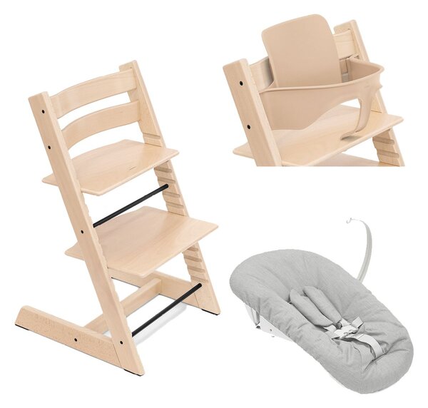 STOKKE hranilica Tripp Trapp set 3v1 set 3v1 natur/grey